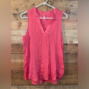 DNA Couture pink sleeveless blouse